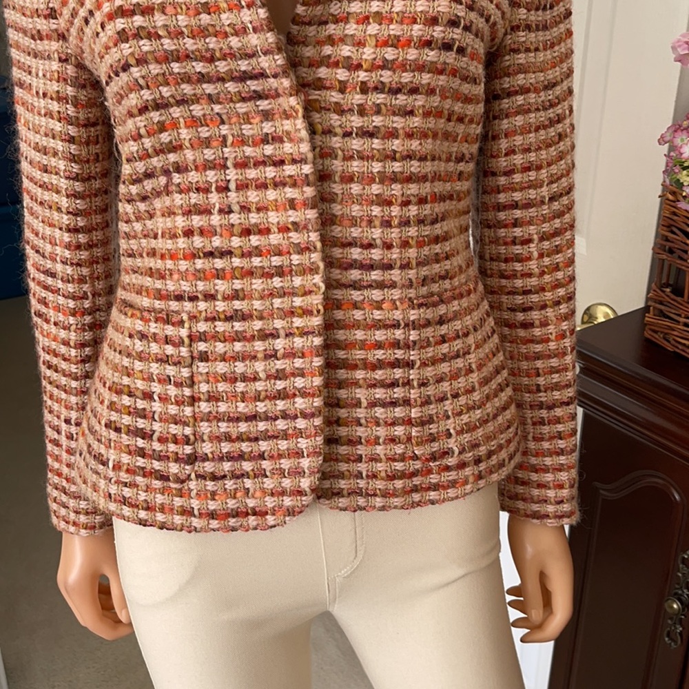 NWOT Talbots woven wool tweed multicolored blazer - Picture 5 of 10
